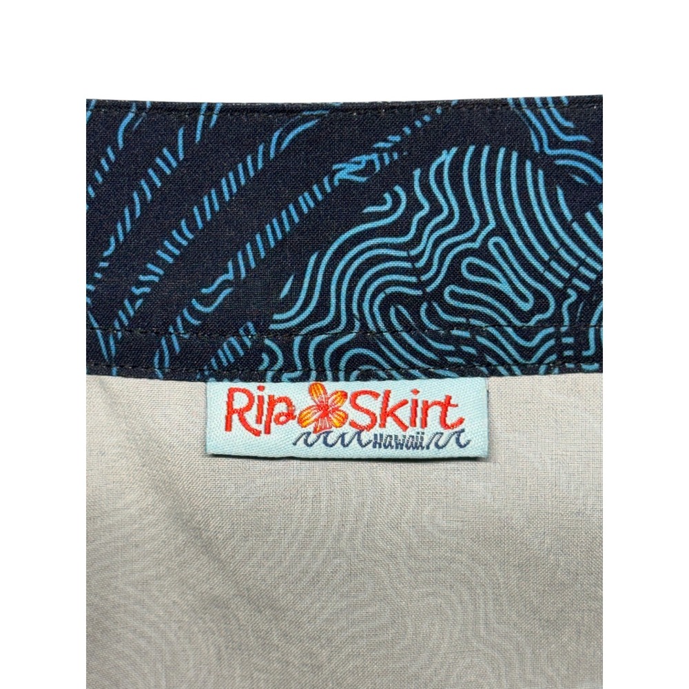 RipSkirt Hawaii Wrap Skirt Sz M Blue Floral Adjustable Quick-Dry Beach‎ Travel - Picture 6 of 6
